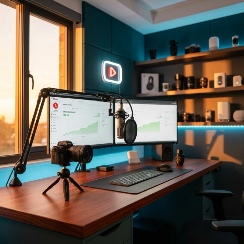 Setup para criação de conteúdo em home office